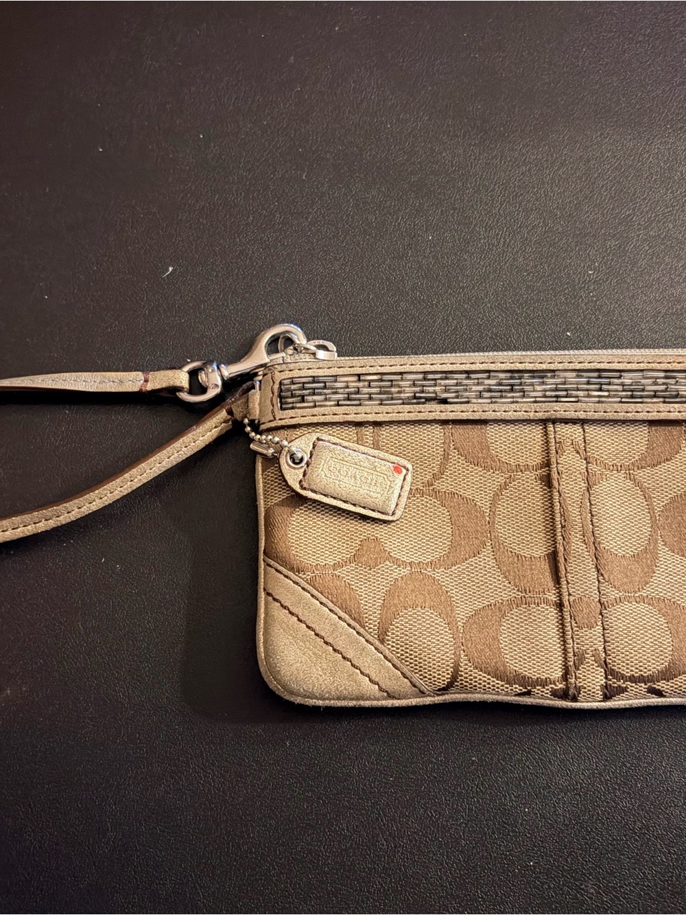 Coach Y2K vintage signature canvas wristlet